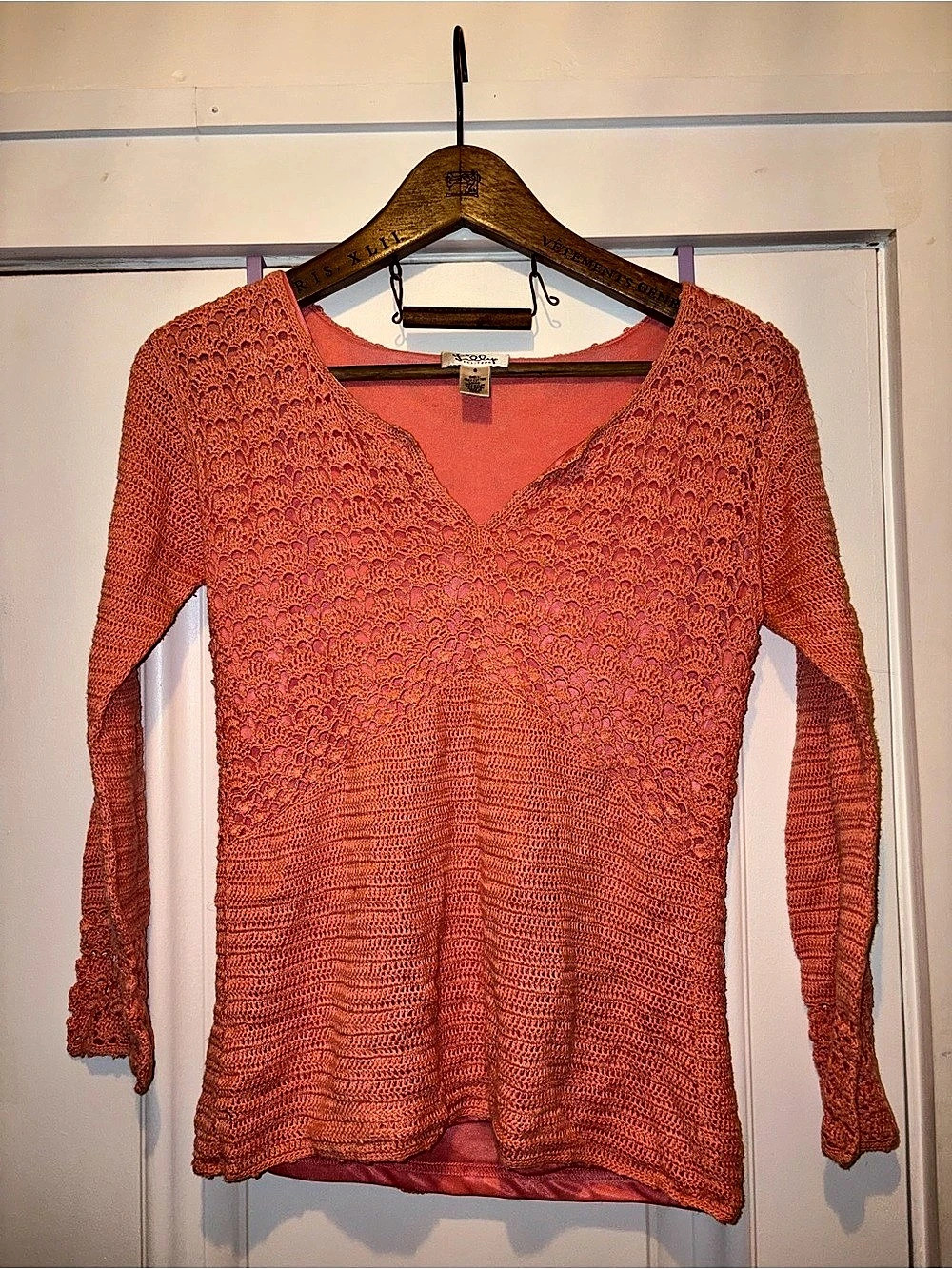 NWOT Lilly Pulitzer Coral Crochet Top, Size S